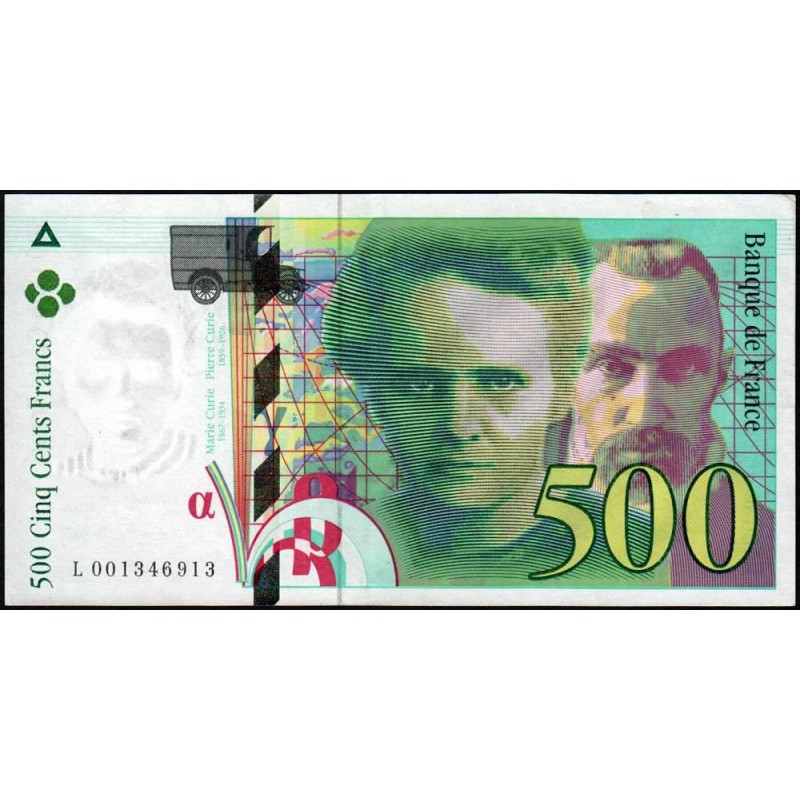 F 76-01 - 1994 - 500 francs - Pierre et Marie Curie - Série L - Etat : SUP+
