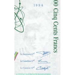 F 76-01 - 1994 - 500 francs - Pierre et Marie Curie - Série L - Etat : TTB+