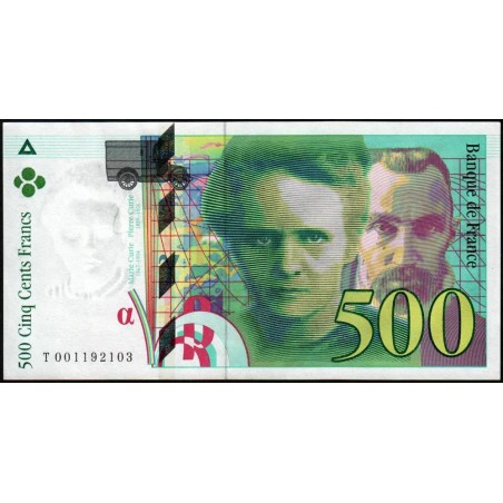 F 76-01 - 1994 - 500 francs - Pierre et Marie Curie - Série T - Etat : pr.NEUF