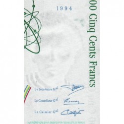 F 76-01 - 1994 - 500 francs - Pierre et Marie Curie - Série T - Etat : pr.NEUF