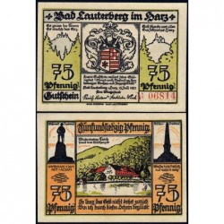 Allemagne - Notgeld - Lauterberg - 75 pfennig - 15/07/1921 - Etat : NEUF
