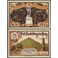 Allemagne - Notgeld - Lauterberg - 300 pfennig - Réf. b - 15/07/1921 - Etat : NEUF