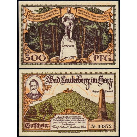 Allemagne - Notgeld - Lauterberg - 300 pfennig - Réf. b - 15/07/1921 - Etat : NEUF