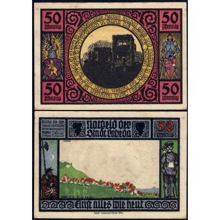 Allemagne - Notgeld - Lobeda (Jena) - 50 pfennig - Réf. 1 - Type 1 - 1921 - Etat : SUP