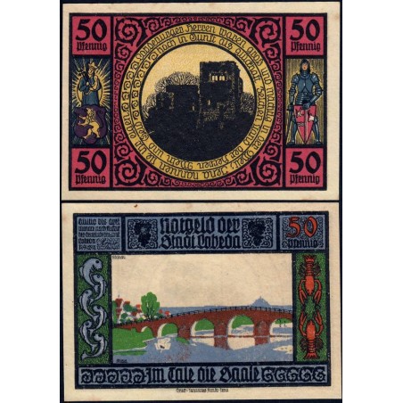 Allemagne - Notgeld - Lobeda (Jena) - 50 pfennig - Réf. 1 - Type 3 - 1921 - Etat : SUP