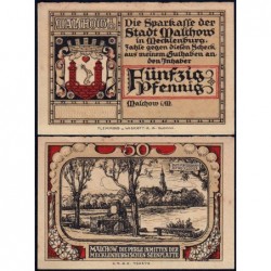 Allemagne - Notgeld - Malchow - 50 pfennig - 1922 - Etat : SUP
