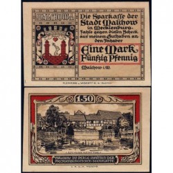 Allemagne - Notgeld - Malchow - 1 mark et 50 pfennig - 1922 - Etat : SPL