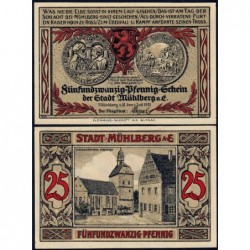 Allemagne - Notgeld - Mühlberg - 25 pfennig - 01/07/1921 - Etat : NEUF