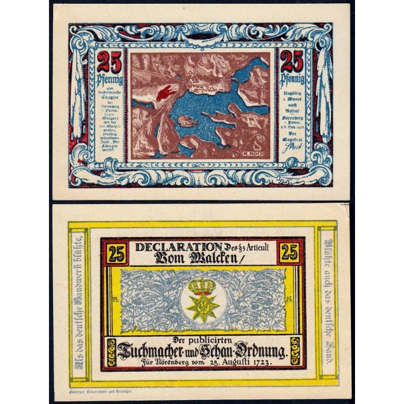 Pologne - Notgeld - Nörenberg (Insko) - 25 pfennig - Type 1 - 08/11/1921 - Etat : SPL+