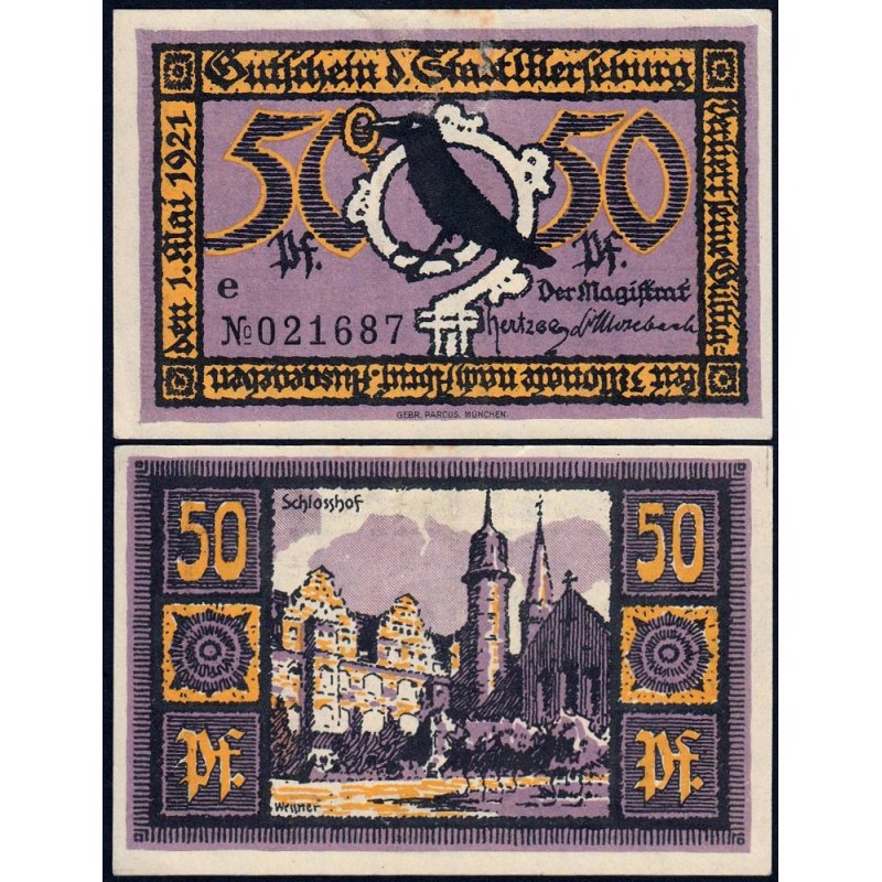 Allemagne - Notgeld - Merseburg - 50 pfennig - Lettre e - 01/05/1921 - Etat : TTB