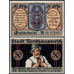 Allemagne - Notgeld - Nordhausen - 50 pfennig - 01/05/1921 - Etat : NEUF