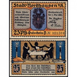 Allemagne - Notgeld - Nordhausen - 25 pfennig - 01/05/1921 - Etat : NEUF