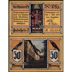 Allemagne - Notgeld - Nordhausen - 50 pfennig - 01/05/1921 - Etat : SPL