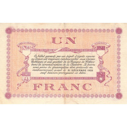 Lons-le-Saunier - Pirot 74-13 - 1 franc - Série 1190 - Sans date - Etat : TTB+
