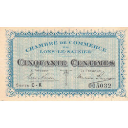 Lons-le-Saunier - Pirot 74-17 - 50 centimes - Série CK - Sans date - Etat : SUP+