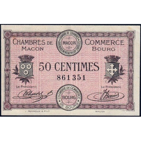 Macon et Bourg - Pirot 78-1 - 50 centimes - Sans série - 01/09/1915 - Etat : SUP