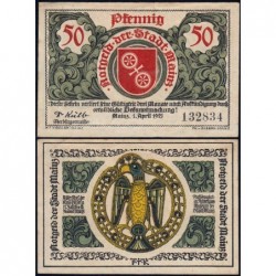 Allemagne - Notgeld - Mainz - 50 pfennig - 01/04/1921 - Etat : SUP
