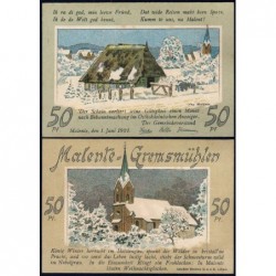 Allemagne - Notgeld - Malente-Gremsmühlen - 50 pfennig - 01/06/1921 - Etat : SPL