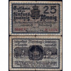 Allemagne - Notgeld - Marienberg - 25 pfennig - Série R - 05/1917 - Etat : TB