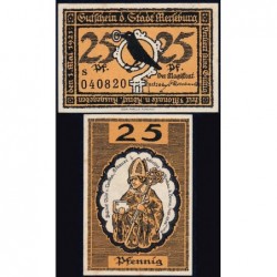 Allemagne - Notgeld - Merseburg - 25 pfennig - Lettre s - 01/05/1921 - Etat : SPL