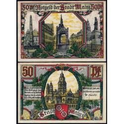 Allemagne - Notgeld - Mainz - 50 pfennig - 01/01/1921 - Etat : SUP