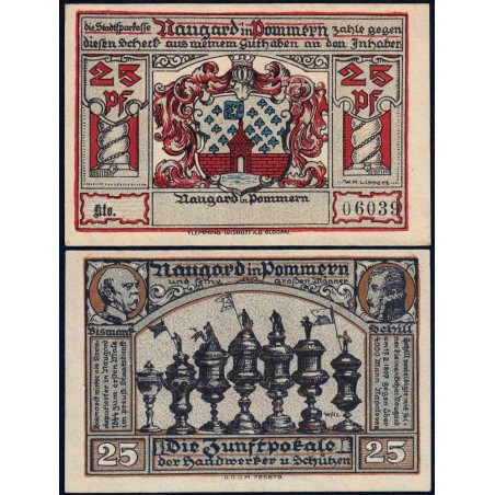 Pologne - Notgeld - Naugard (Nowogard) - 25 pfennig - 1922 - Etat : NEUF