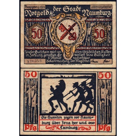 Allemagne - Notgeld - Naumburg-an-der-Saale - 50 pfennig - 1920 - Etat : SUP
