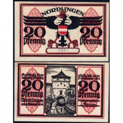 Allemagne - Notgeld - Nördlingen - 20 pfennig - 02/10/1918 - Etat : NEUF