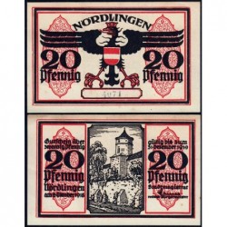 Allemagne - Notgeld - Nördlingen - 20 pfennig - 02/10/1918 - Etat : SPL