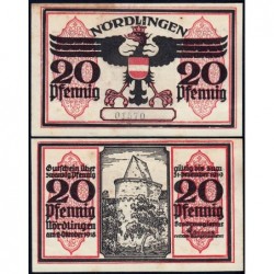 Allemagne - Notgeld - Nördlingen - 20 pfennig - 02/10/1918 - Etat : SUP