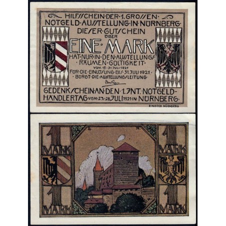 Allemagne - Notgeld - Nürnberg - 1 mark - 17/07/1921 - Etat : SUP