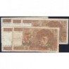F 63 - 1975/1976 - 10 francs - Berlioz - Lot de 5 billets dates différentes - Etat : B à TB-