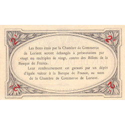 Lorient (Morbihan) - Pirot 75-11 - 2 francs - Sans Série - 03/09/1915 - Etat : NEUF