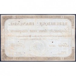 Assignat 45a - 250 livres - 7 vendémiaire an 2 - Signature 12 - Série 5831 - Etat : TTB+
