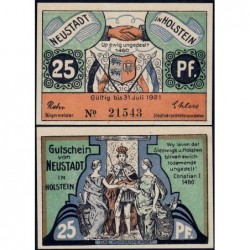 Allemagne - Notgeld - Neustadt-in-Holstein - 25 pfennig - 1921 - Etat : NEUF