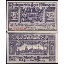 Allemagne - Notgeld - Hildesheim - 25 pfennig - Série C - 24/06/1920 - Etat : SPL