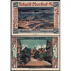 Allemagne - Notgeld - Oberlind - 50 pfennig - 1921 - Etat : SPL+