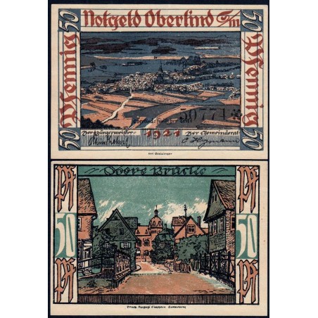 Allemagne - Notgeld - Oberlind - 50 pfennig - 1921 - Etat : SPL+