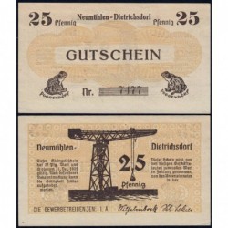 Allemagne - Notgeld - Neumühlen-Dietrichsdorf - 25 pfennig - 1922 - Etat : SPL