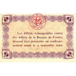 Bar-le-Duc - Pirot 19-8 - 1 franc - Sans date (1917) - Etat : SPL