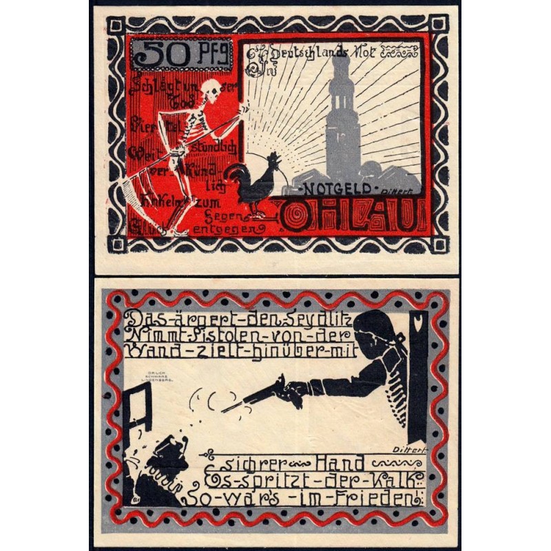 Pologne - Notgeld - Ohlau (Olawa) - 50 pfennig - 1921 - Etat : NEUF