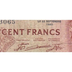 Mali - Pick 7 - 100 francs - Série K - 1967 - Etat : B