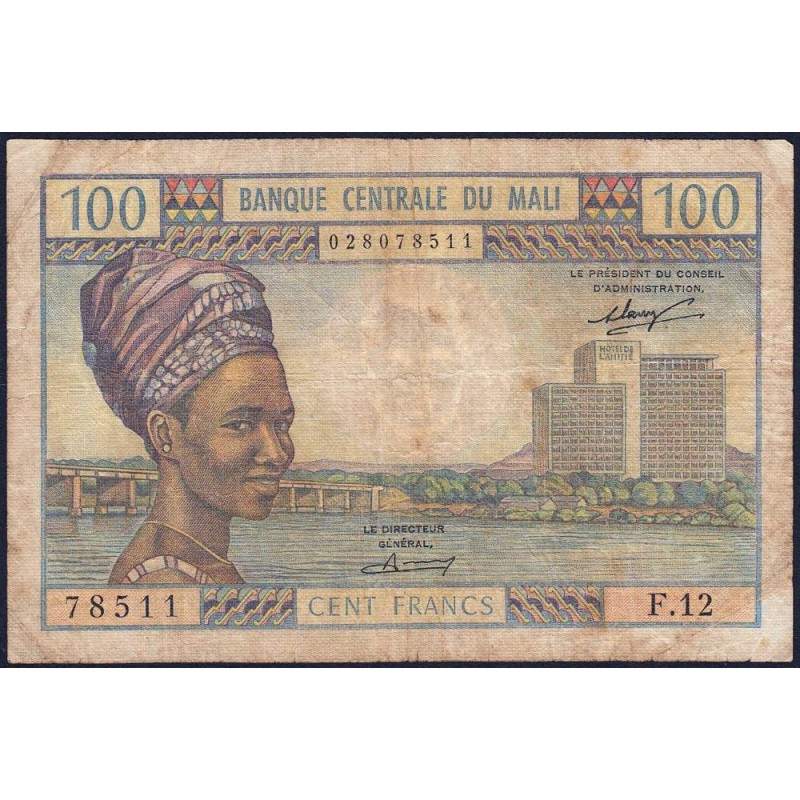 Mali - Pick 11 - 100 francs - Série F.12 - 1972 - Etat : TB-