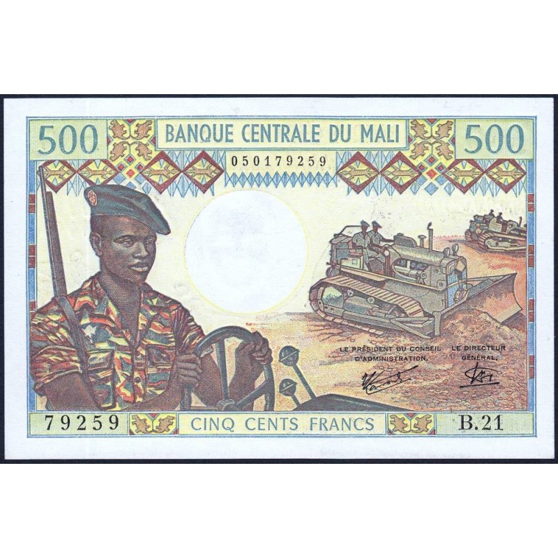 Mali - Pick 12e - 500 francs - Série B.21 - 1981 - Etat : NEUF