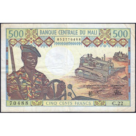 Mali - Pick 12e - 500 francs - Série C.22 - 1981 - Etat : TB+