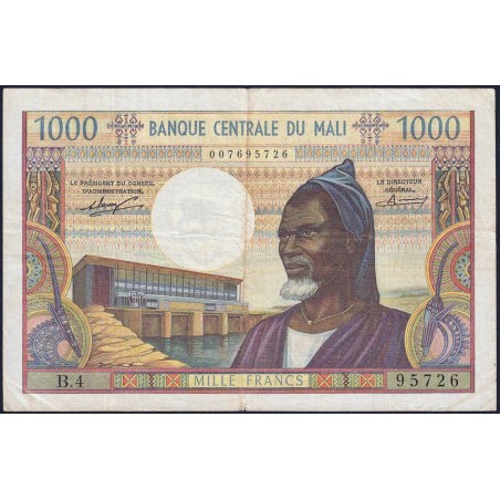 Mali - Pick 13a - 1'000 francs - Série B.4 - 1970 - Etat : TTB