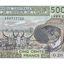 Mali - Pick 405Dh - 500 francs - Série O.20 - 1989 - Etat : NEUF