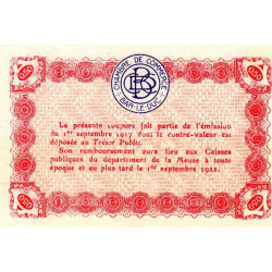 Bar-le-Duc - Pirot 19-9 - 50 centimes - 01/09/1917 - Etat : NEUF