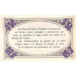 Lorient (Morbihan) - Pirot 75-20 - 50 centimes - Série A - 03/09/1915 - Etat : SUP