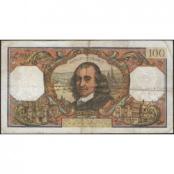 F 65-16 - 02/02/1967 - 100 francs - Corneille - Série W.219 - Remplacement - Etat : TB+